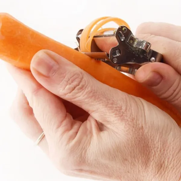 Dobbelt stål Julienne-skræller Køkkenkniv til grøntsager og frugter Online
