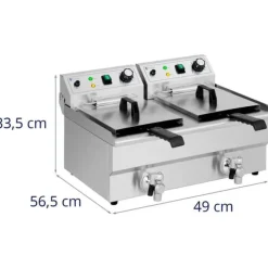 Dobbelt to-kammer frituregryde 2 x 11 l 6000 W Hot