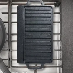 DOBBELT-SIDET STØBEJRN GRILLPLADE 45,5x22,5cm STØBELINE 199047 Online