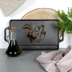 DOBBELT-SIDET STØBEJRN GRILLPLADE 45,5x22,5cm STØBELINE 199047 Online