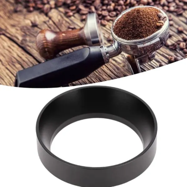 Kaffemaskiner Til God Kaffe>doseringsring til kaffepulver med magnetisk reservedel til kaffemaskine, sort 51 mm med magnetisk