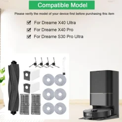 Dreame X40 Ultra Complete / X40 Pro / S30 Pro Ultra Robotstøvsuger Tilbehørssæt Hot