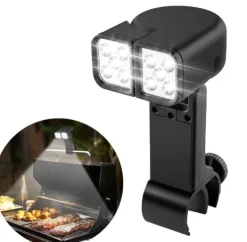 Drejelig dobbelt grill og cykellygte – LED-lys med to hoveder til grill og cykel Online