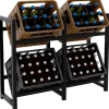 Vinflaskeholdere>Drikke kasseholder Stapel - Bottess Rack - Stilfuld drikkeopbevaring, rustfrit stål | Farve: sort | Størrelse: 75x91x31 cm