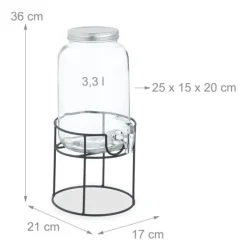 Drikkeautomat, 36x17x21 cm, Transparent Online