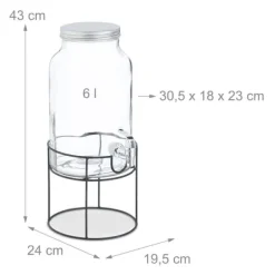 Drikkeautomat, 43x19,5x24 cm, Transparent Discount