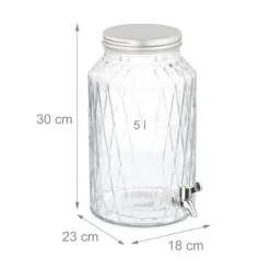 Drikkeautomat, 30x18x23 cm, Transparent