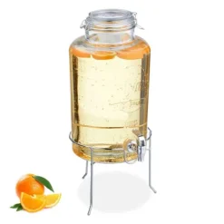 Drikkeautomat, 48x21x27 cm, Transparent, Sølv Outlet