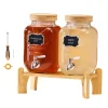 Drikkevareautomater>Drikkedispenser 3,8L, Glasdispenser til Fester, med Stativ, 2-Pakke