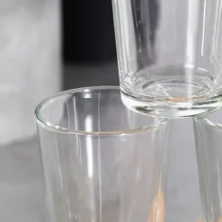 Drikkekrukke med hane og guldfod 5,5 l + 12 glas 200 ml Hot