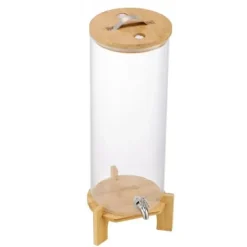 Drikkevareautomat, 20.5x20.5x63.7 cm, Transparent, Glas med træstander Clearance