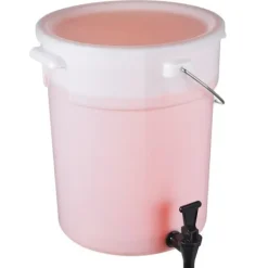 Drikkevaredispenser 5 gallon, plastikjuicedispenser med tap og låg, iste-limonadesaftvandsdispenser til fester, holdbar og praktisk