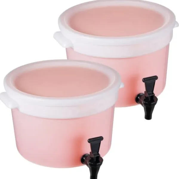 Drikkevaredispenser 3 gallon, plastikjuicedispenser med tap og låg, iste limonade vanddispenser til fester, holdbart design Online