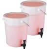 Drikkevaredispenser 5 gallon, automatisk drikkevarer til fester, plastjuice-dispenser med tap og låg, iste, limonade, juice, vanddispenser