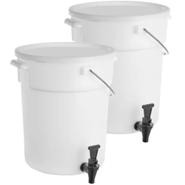 Drikkevaredispenser 5 gallon, automatisk drikkevarer til fester, plastjuice-dispenser med tap og låg, iste, limonade, juice, vanddispenser