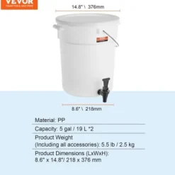 Drikkevaredispenser, 21,8x37,6 cm, Plast, 2-pak Clearance