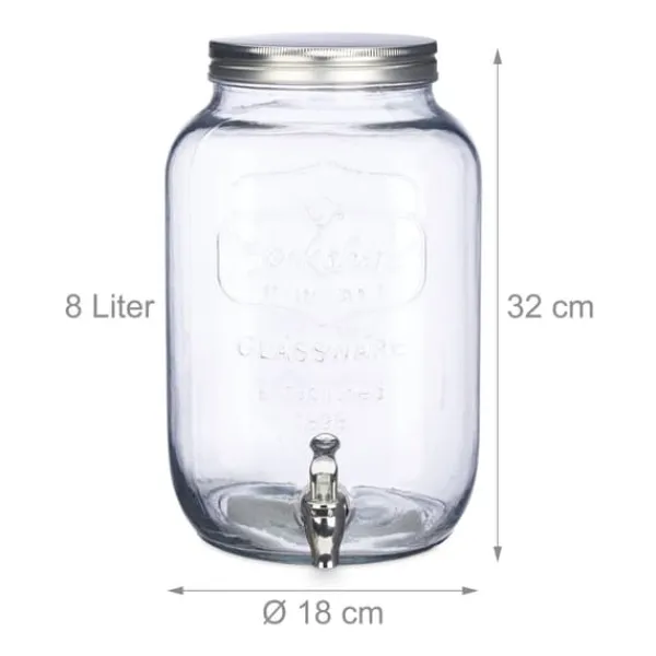 Drikkevaredispenser, 32x18x18 cm, Transparent Discount