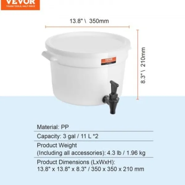 Drikkevaredispenser, 35x35x21 cm, Plast Clearance