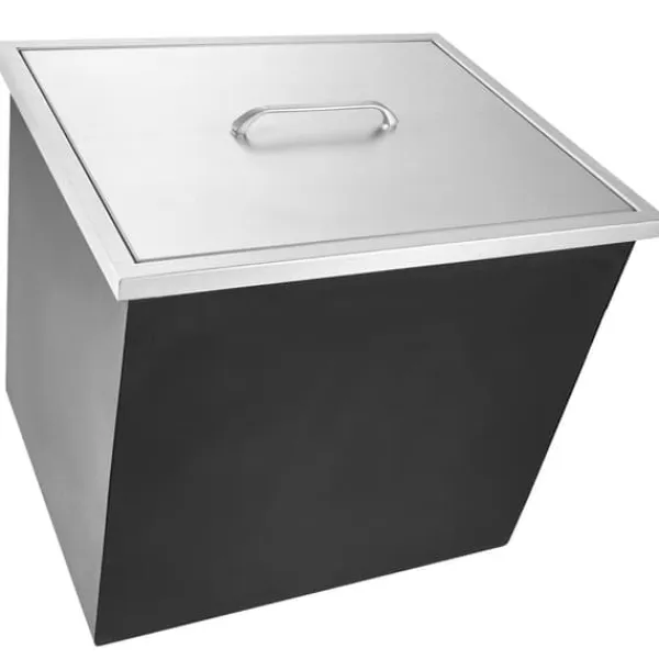 Isspande & Kølere>Drop-in isokiste, 21"L x 17"B x 18"H i rustfrit stål, kommerciel, 40 qt. til udendørs vin- og ølkøling, inkluderer afløb.