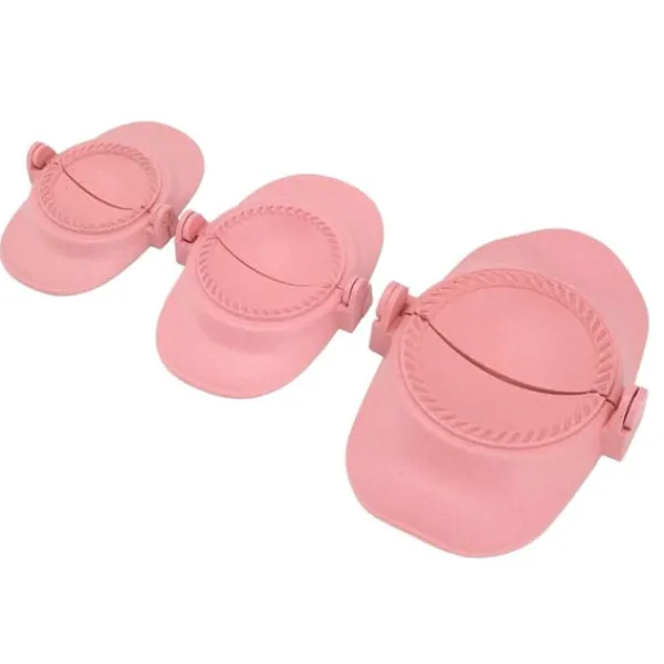 Køkkenforme>Dumpling Maker Sæt - 3 størrelser hvedehalm Empanadas presseform til køkkenmadlavning (Pink)