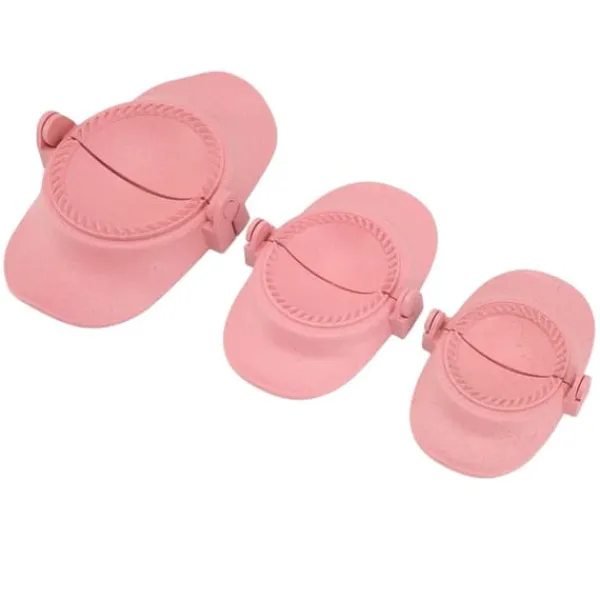 Køkkenforme>Dumpling Maker Sæt - 3 størrelser hvedehalm Empanadas presseform til køkkenmadlavning (Pink)