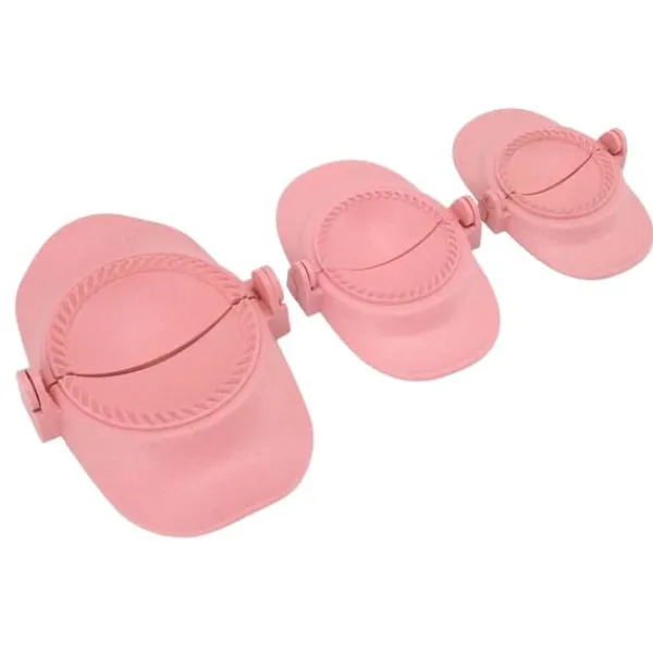 Køkkenforme>Dumpling Maker Sæt - 3 størrelser hvedehalm Empanadas presseform til køkkenmadlavning (Pink)