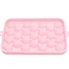 Easy Release Silikone Mini Rund Ice Sphere Bakke med låg - Pink 25 Grid Ice Cube Maker Sale