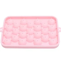 Easy Release Silikone Mini Rund Ice Sphere Bakke med låg - Pink 25 Grid Ice Cube Maker Sale
