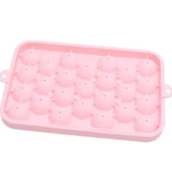 Easy Release Silikone Mini Rund Ice Sphere Bakke med låg - Pink 25 Grid Ice Cube Maker Sale