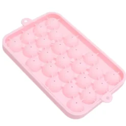 Easy Release Silikone Mini Rund Ice Sphere Bakke med låg - Pink 25 Grid Ice Cube Maker Sale