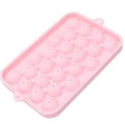 Easy Release Silikone Mini Rund Ice Sphere Bakke med låg - Pink 25 Grid Ice Cube Maker Sale