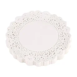 Udstyr Til Kagedekoration>Elegante blondepapirunderlag til bryllupskagedekoration - Sæt med 180 (8,5 tommer)