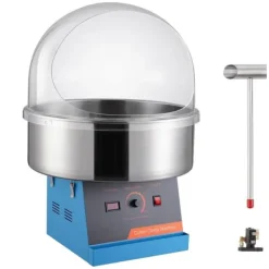 Maskiner Til Candyfloss>Elektrisk Candy Floss Maskine, 1000 W Sukkerspindeproducent, Kommerciel Candy Floss Maskine med Låg, Rustfri Stålskål og Sukkerske, Ideel til Fester | CDON