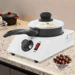 Elektrisk chokoladesmelter - tempereringsmaskine - 40 W - 1 skål - 30–85 °C justerbar - 220–230 V, 50–60 Hz - sort Online