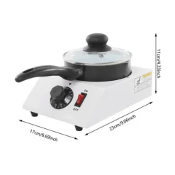 Elektrisk chokoladesmelter - tempereringsmaskine - 40 W - 1 skål - 30–85 °C justerbar - 220–230 V, 50–60 Hz - sort Online