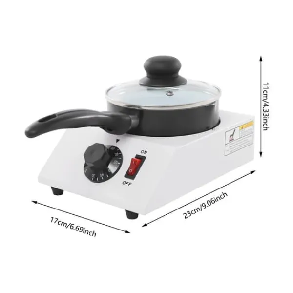 Elektrisk chokoladesmelter - tempereringsmaskine - 40 W - 1 skål - 30–85 °C justerbar - 220–230 V, 50–60 Hz - sort Online
