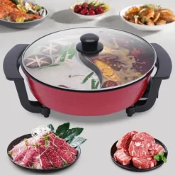 Elektrisk dobbelt hotpot, bordgryde, 6 L med låg, 1360 W, 220 V Sale