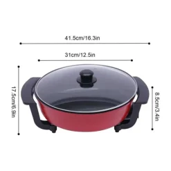 Elektrisk Gryde, 6L Kapacitet, 5 Temperaturindstillinger,sort Hot