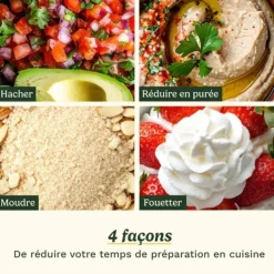 Mixere & Blendere>Elektrisk hackare - CUISINART - CCH32E Pixie Chopper - 250 W - 0,7 L - Grå