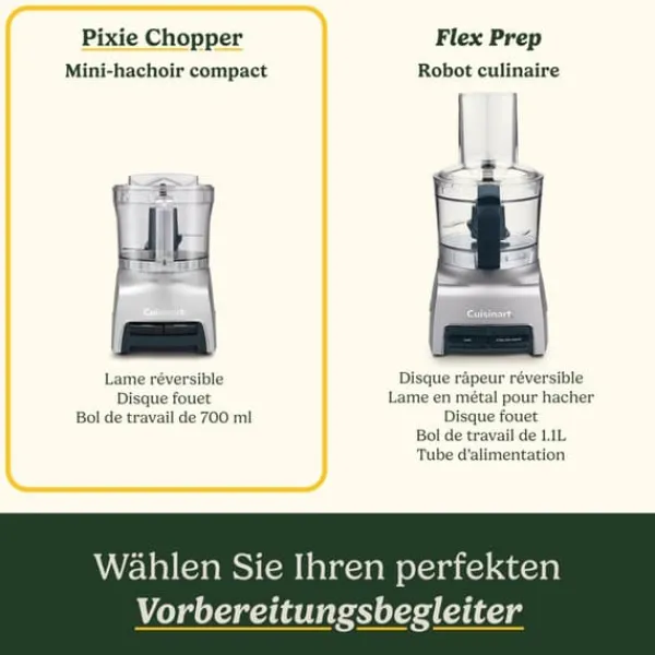 Mixere & Blendere>Elektrisk hackare - CUISINART - CCH32E Pixie Chopper - 250 W - 0,7 L - Grå