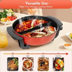 Madlavningsmaskiner>Elektrisk Hot Pot, 6L Kapacitet, Justerbar Temperaturkontrol