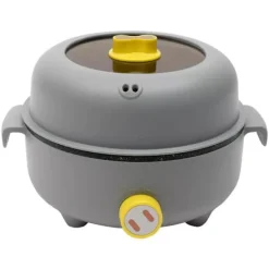 Elektrisk Hot Pot, 2,2L kapacitet, 300W/600W effekt, kompakt design,Mørk Grå Outlet