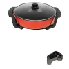 Elektrisk Hot Pot, Multifunktionel Madlavning, Stor Kapacitet,sort Clearance
