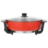 Elektrisk Hot Pot, Non-Stick Belægning, Dobbelt Kammer Design,Rød-Sort Hot