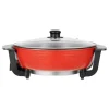 Elektrisk hotpot - Gryde med 2 rum - 1360 W - 220 V - Nonstick belægning - Fødevaregodkendt - Himmelblå New