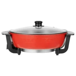 Elektrisk hotpot - Gryde med 2 rum - 1360 W - 220 V - Nonstick belægning - Fødevaregodkendt - Himmelblå New