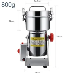 Elektrisk Kaffekværn, 800g Kapacitet, Superfin Knusning, 25000 omdr./min Hastighed,800g 220v EU stik Clearance