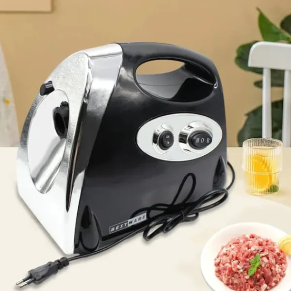 Madkværne & Kødhakker>Elektrisk kødhakker - Kødhakker & pølsestopper - 800 W kobbermotor - 304 rustfrit stål - 220 V - EU-stik - 190 omdr./min - Sort