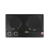 Elektrisk Kogeplade, Dobbelt Varmezoner, Nem Temperaturkontrol,sort, EU Discount