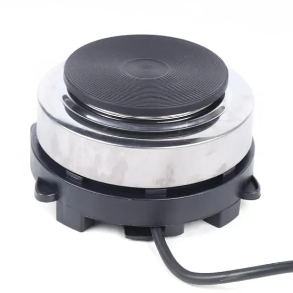 Portable Komfurer>Elektrisk kogeplade, enkelt blus 500 W 6 niveauer, mini bærbar campingkomfur, sort